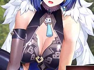 原神美艳2D夜兰发骚调皮自慰