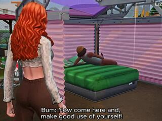 无辜红发妹街头BBC爆肛狂干-Sims4 3D动画