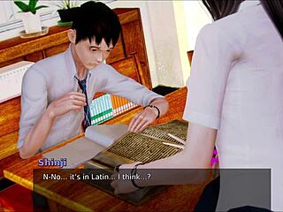 Academy Brunette Gets Big Ass In Hentai Game