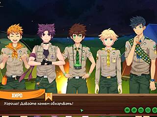 Game friends camp episode 3 - hiking and banging in forest with Russian voice