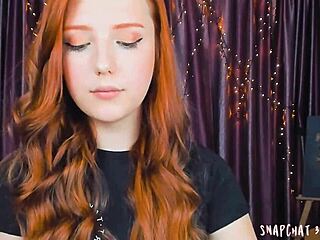 I watch this amazing red head blow herself, but it's so hot I mean...