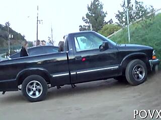 Barely legal teen gets hot cumshots in pov