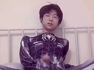 sexy gay teen 18+ jerks off like spider-man?