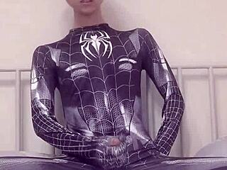 sexy gay teen 18+ jerks off like spider-man?
