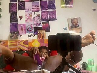 i bent over mirror fingering pussy with dildo toys