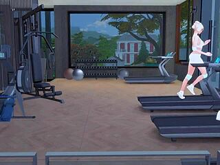 lustful lesbian sluts having dirty sex in the gym