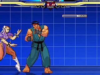 Chunli takes on long cock in hentai cumshot!