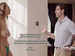 Big couple performs blindfolded blowjob in intimate setting