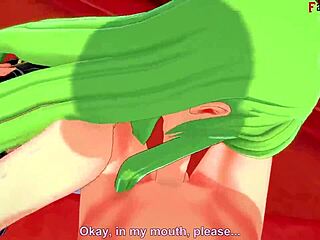 Cheshire cat from code geass sucks and fucks in see through outfit