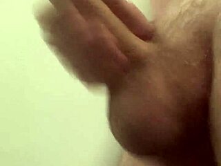 horny guy masturbates at work, leading to a big cumshot