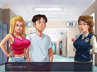 Summertime saga episode 105 features intense milf action with big tits.