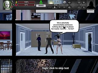 Beautiful anime babes get trained in the art of blowjob in a 3D game
