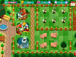 nutaku booty farm hentai game continues with cute brunette milf on ranch