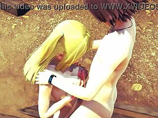 lucy and nami in lesbian threesome