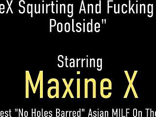 Chesty Maxine Masturbates on Rubber Ducky by Poolside