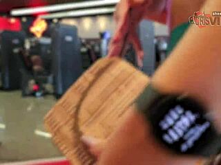 cristina almeida flashes tight shorts at gym in fortaleza ce