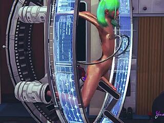 Yaoi Femboy 3D - Ash in Sex Machine - Japanese Asian Manga Anime Game Porn Gay