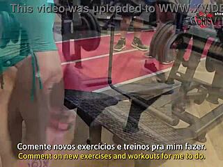 cristina almeida flashes tight shorts at gym in fortaleza ce