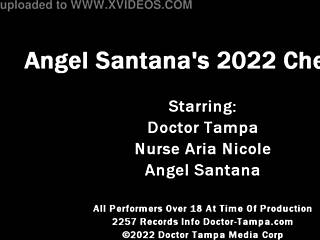 Gyno exam with Latina nurse in hospital setting
