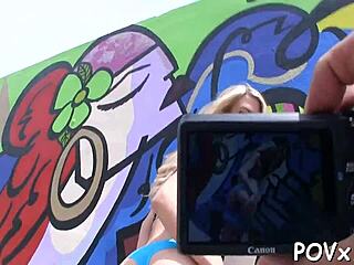 Does your girlfriend mix cock-riding and blowjobs like this?