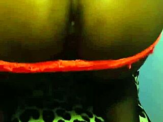 Black anime goddess enjoys solo play with a big toy