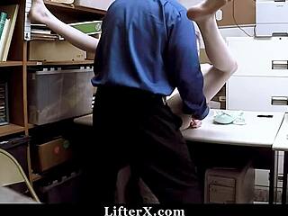 Teen bent over in garage gets clothes ripped for hardcore punishment