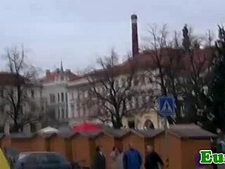 Teen girl shows her breasts while getting a ride in a taxi and offers sex for money