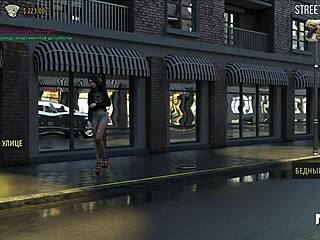 Hentai game with oiled up model for dancing