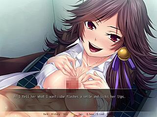 in commander babes ep3, the babe gets her tits fucked in the bathroom.