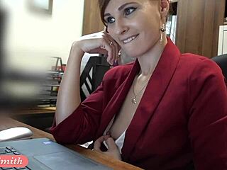 ive got a new job jeny smith gets naked at her new job hidden cam prank