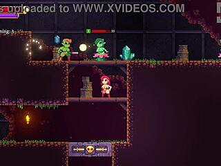 Scarlet Maiden's Hentai Gloryhole Blowjob with Futanari in Caves