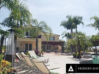 Cheating Vanessa Vega's Sneaky Threesome with Blindfolded Husband. Secret Lover Joins for Anal Action!