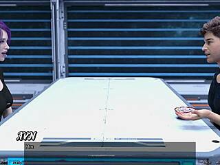 Emo girl opens up in Stranded in Space 78, sharing her big tits and teen secrets