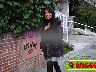 Very hot latin beauty maria sandoval dreams of big black cock in her pussy, does she get it?