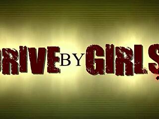 pretty blonde gets cum on face in street orgy 😏