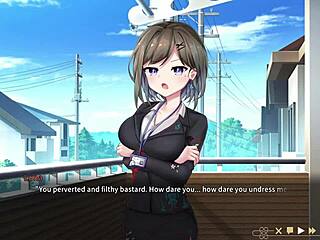 luna gives a blowjob in ghost marriage hentai game night 1