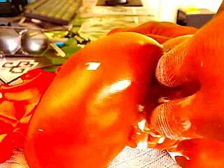 Fingered my stepson's sexy ebony sex doll on Christmas