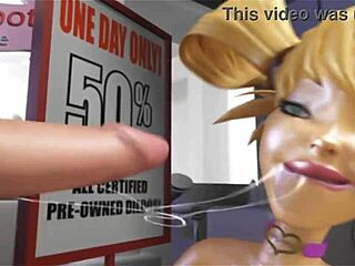 Busty Blonde Bimbo Fucks All Holes! Double Penetration!