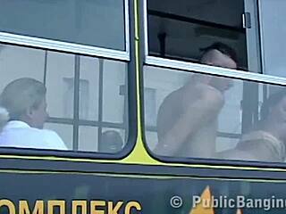 Daring Couple's Risky Public Sex. Hot Girl Sucks Cock Outdoors.