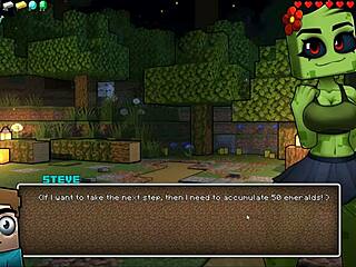 In Hornycraft parody, Alex gets double creampie in tight pussy