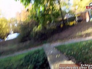 i met this tattooed blonde german milf for an outdoor pov date, and we fucked passionately in the pussy, her short hair blowing in the wind.