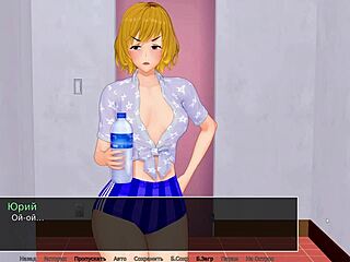 Naked Japanese teacher gives her best in the game
