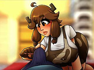 In Hornycraft parody, Alex gets double creampie in tight pussy