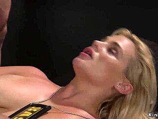 Blonde Spy Babe Tied Up for Bondage Fuck