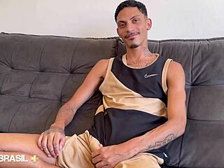 twink with big ass masturbates his monster cock solo