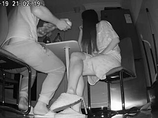 Wife Caught Assfucking Friend in Kitchen