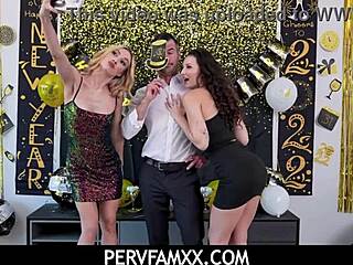 Hey, wanna see Liz Jordan and Jazmin Luv in a wild New Year's threesome?