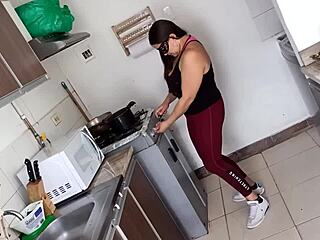 valery the kitchen slut craves cock and cum!