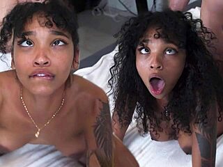 Colonize me, daddy, she begs in doggystyle with ebony pussy