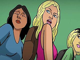 PAWG Stripper's Clothes Ripped During Troublesome Striptease in Hentai Anime